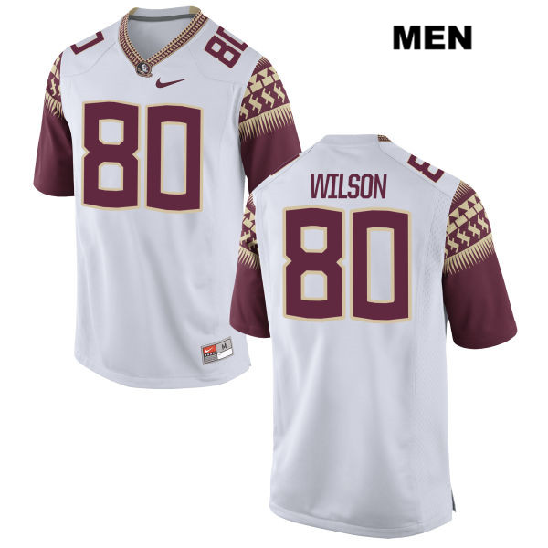 Men's NCAA Nike Florida State Seminoles #80 Ontaria Wilson College White Stitched Authentic Football Jersey AOS3669ES